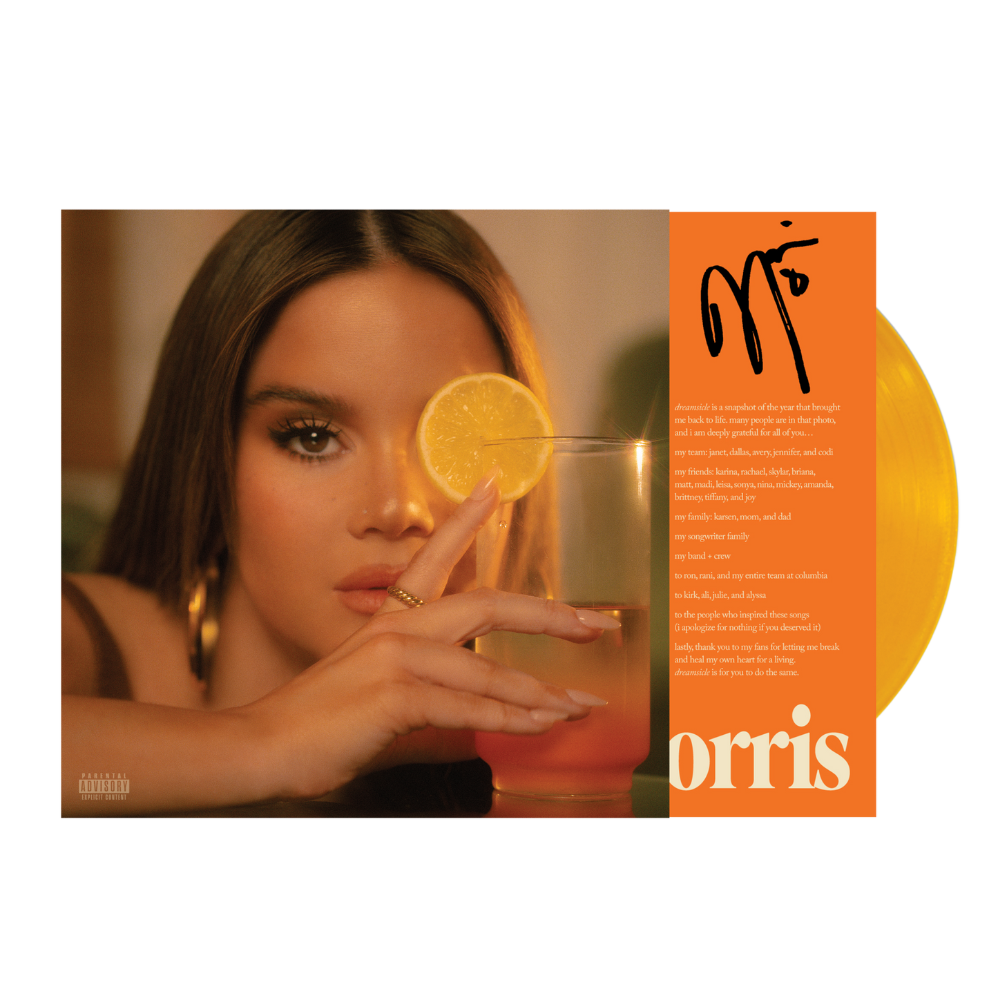 Front view of Maren Morris - Dreamsicle Orange Vinyl LP + Signed Insert