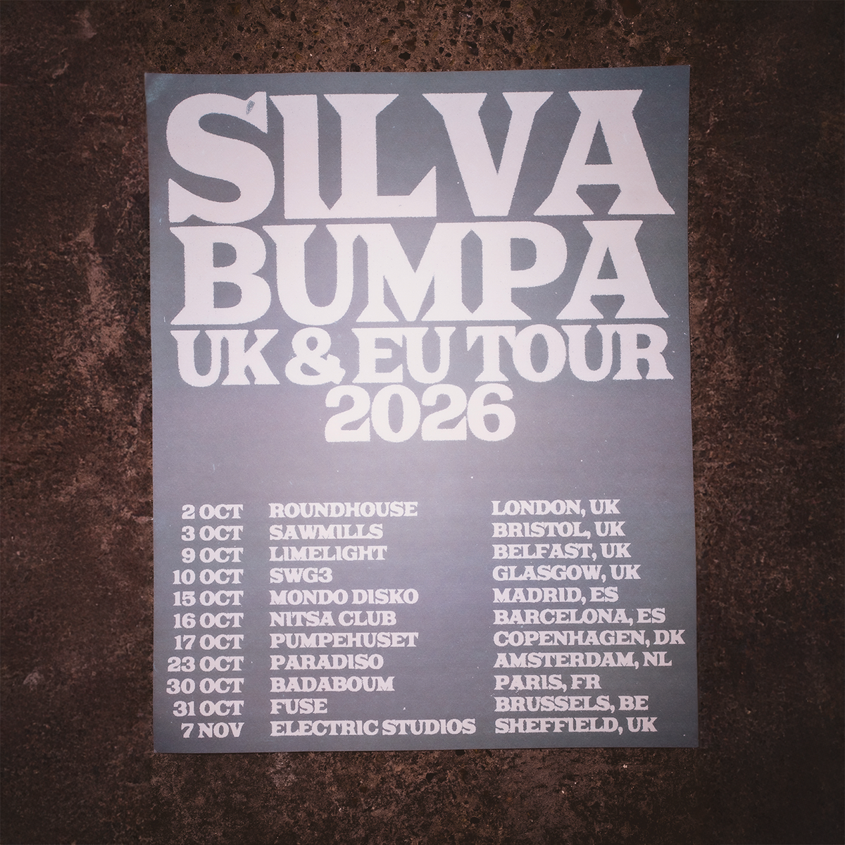 Silva Bumpa | EU/UK A3 Tour Poster