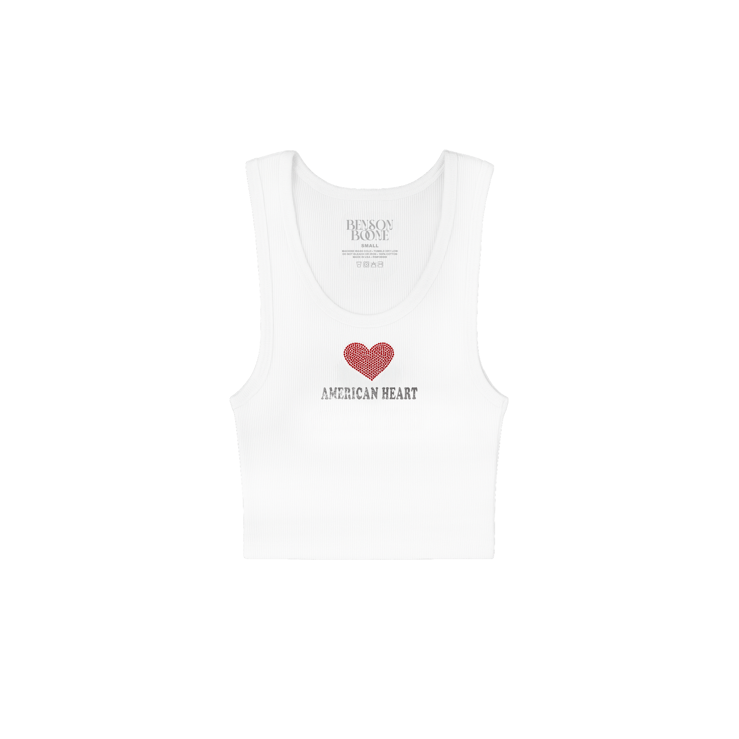 American Heart Rhinestone Tank