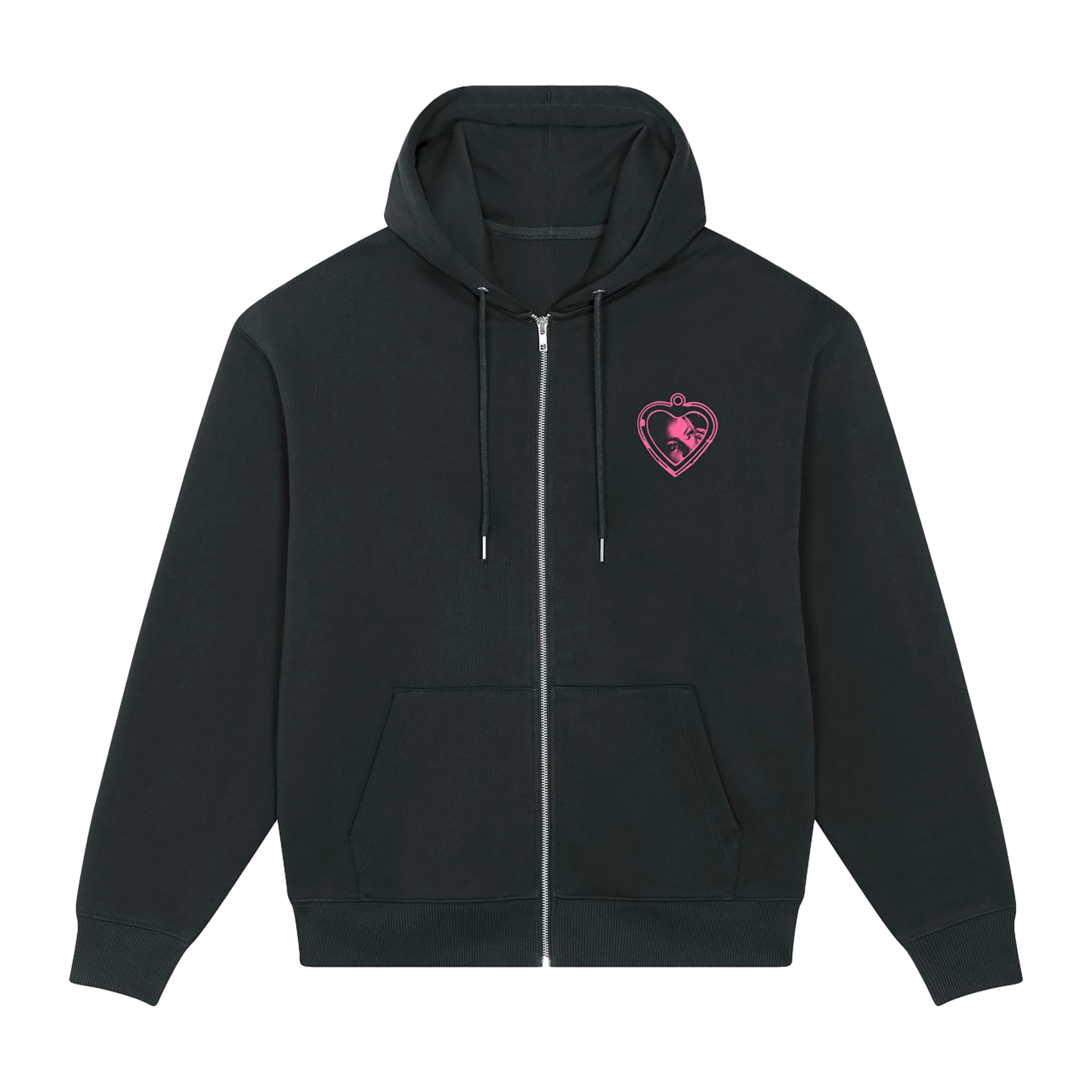 Logo and Locket Hoodie – Black