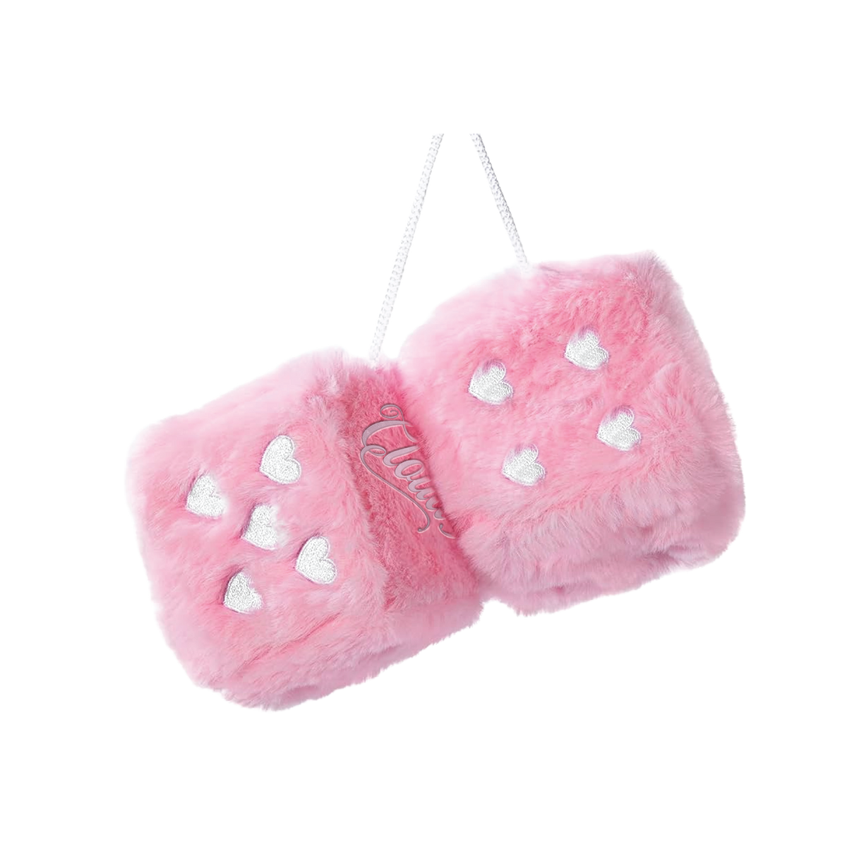 Pink Fuzzy Dice