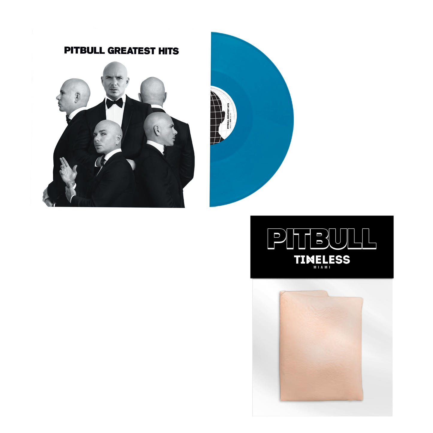 Pitbull | Bald Cap and 2026 Blue Tour Edition Blue Vinyl Bundle