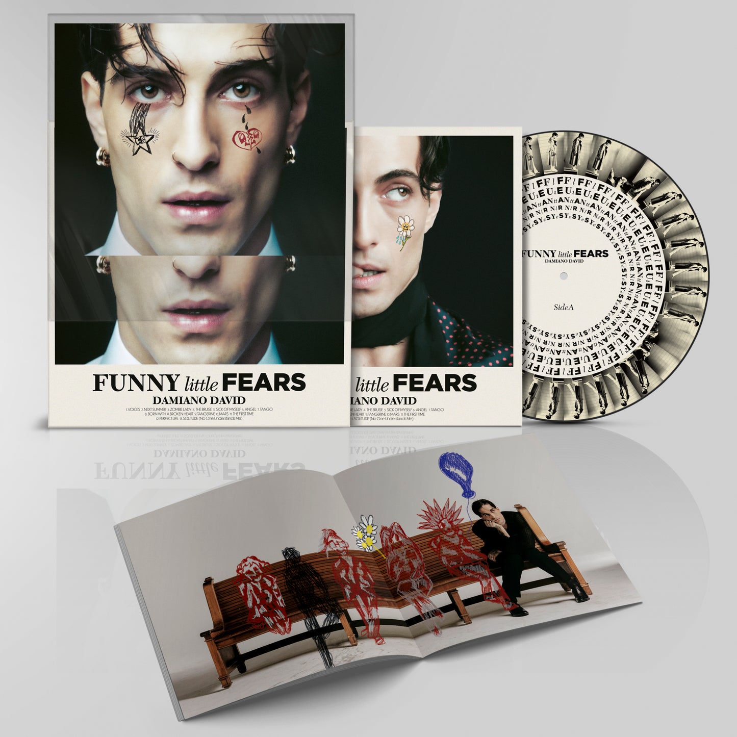 Front view of Damiano David - FUNNY little FEARS | STORE EXCLUSIVE ZOETROPE VINYL