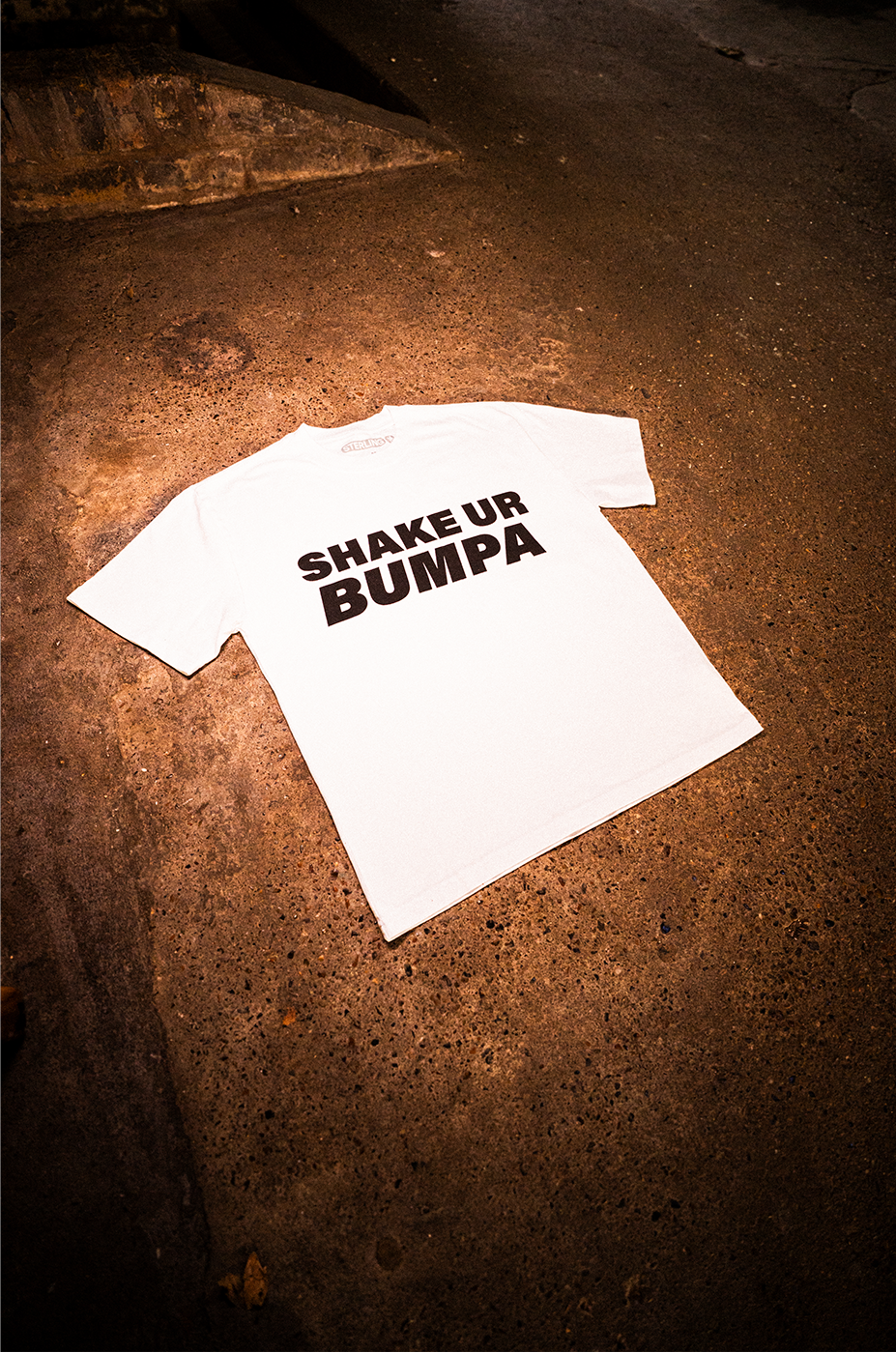 Shake Ur Bumpa | White Boxy T-Shirt