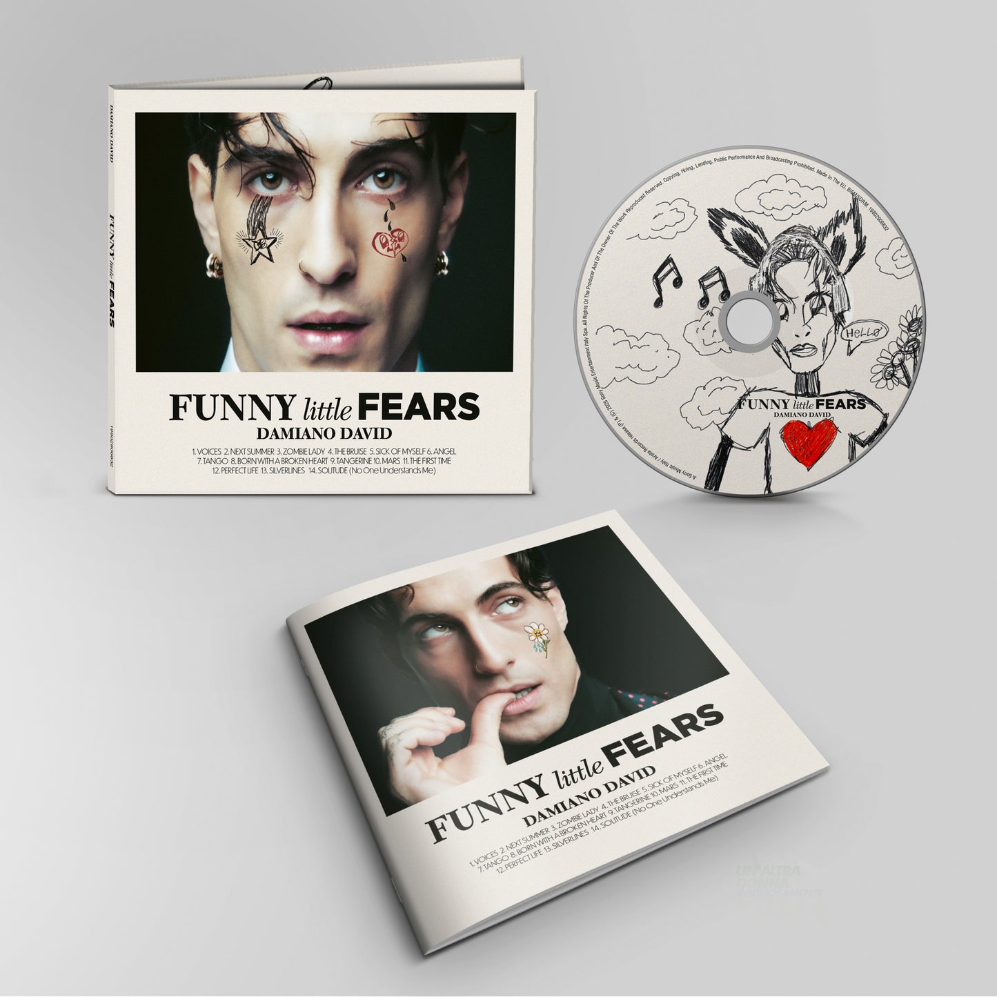 Front view of Damiano David - FUNNY little FEARS | CD