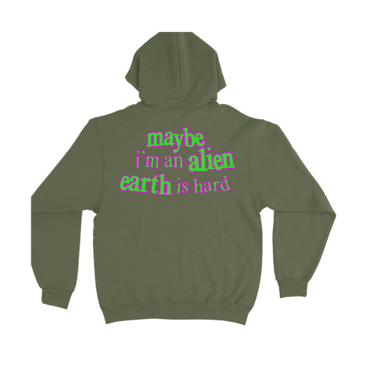 Earth Is Hard Hoodie (Olive)