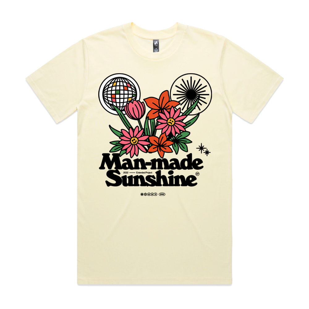 Man-Made Sunshine Flowers Tee (Butter)