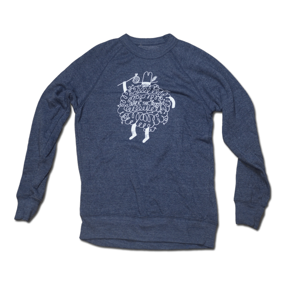 Bearded Man Sweatshirt Heather Grey/Blue