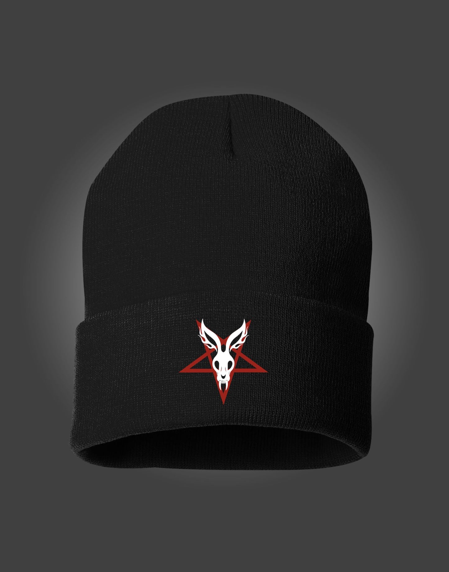 MR BUNGLE "LOGO BUNNY" BLACK FOLDOVER BEANIE