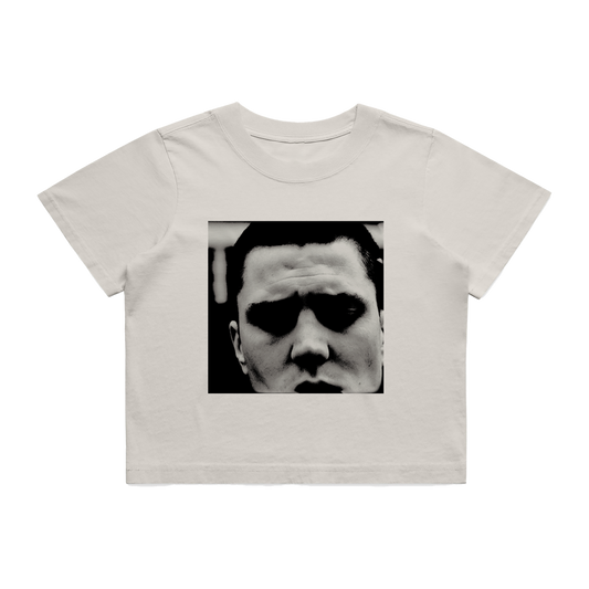 Aaron Rowe White Crop T-Shirt