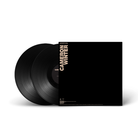 Cameron WInter's Live at Carnegie Hall 2xLP. A double vinyl record set with a black sleeve, featuring the artist name 'CAMERON WINTER' in vertical gold text on the cover.