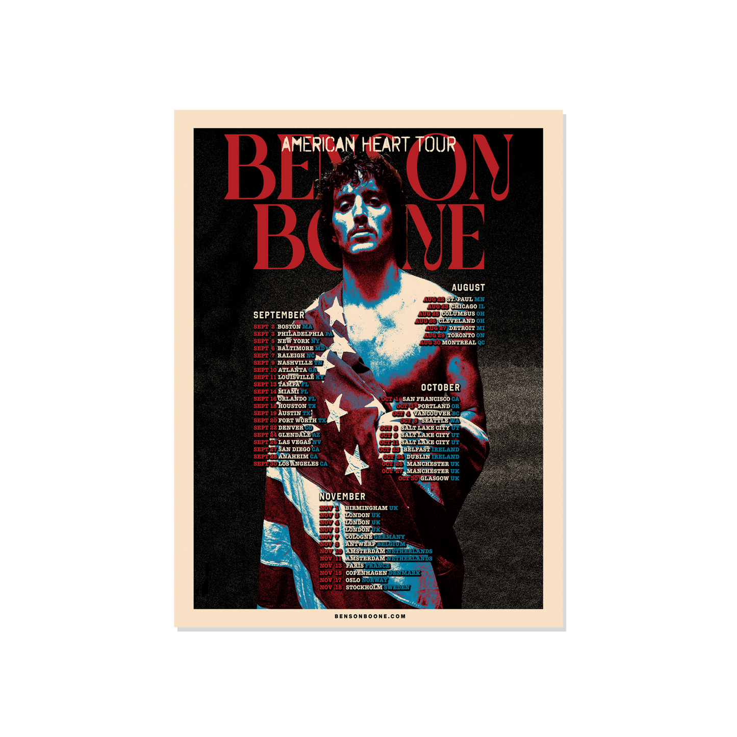 Global Tour Card Poster