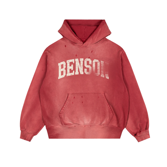 Washed American Heart Red Hoodie