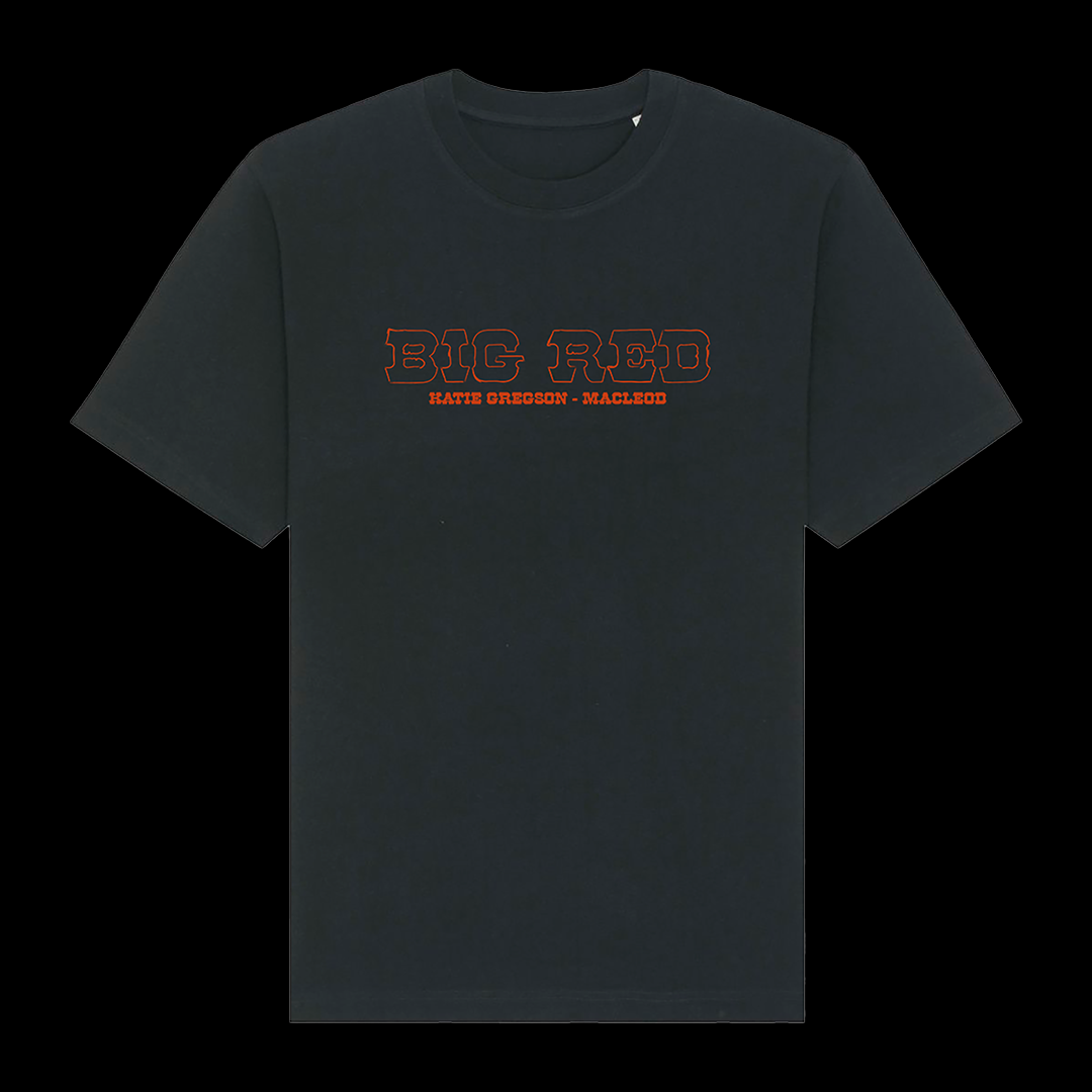 Big Red Illustration Black Tee