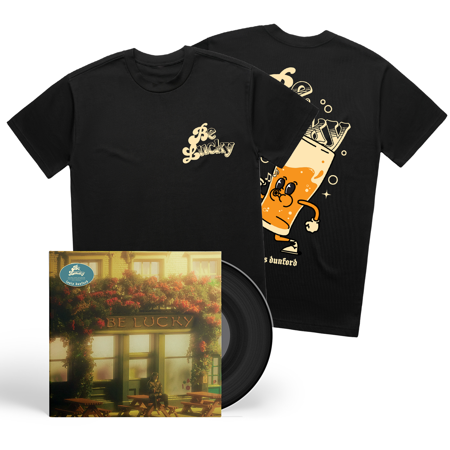Be Lucky: Black T-Shirt + Choice of Format