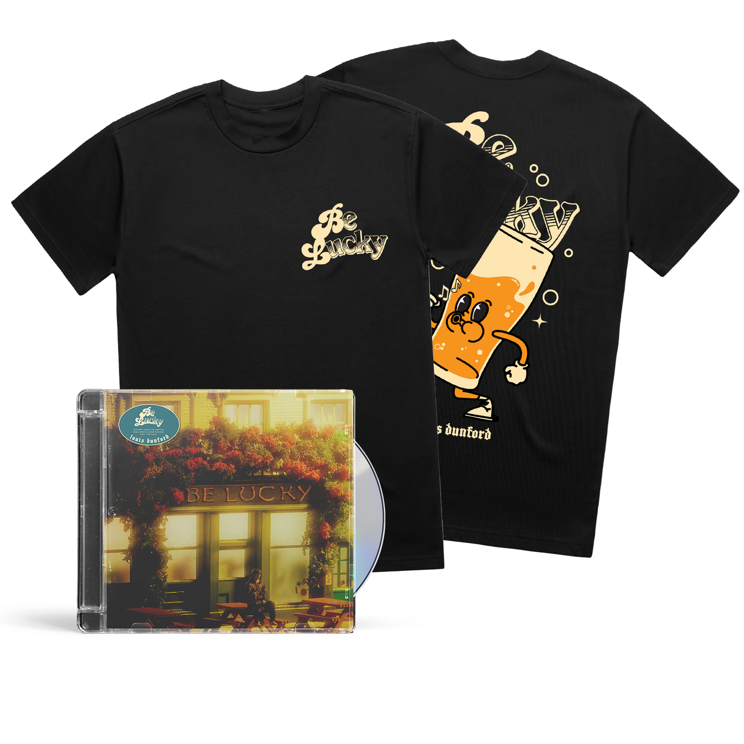 Be Lucky: Black T-Shirt + Choice of Format