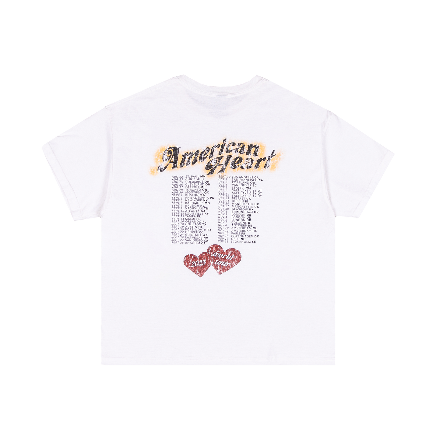 American Heart White Dated Tee