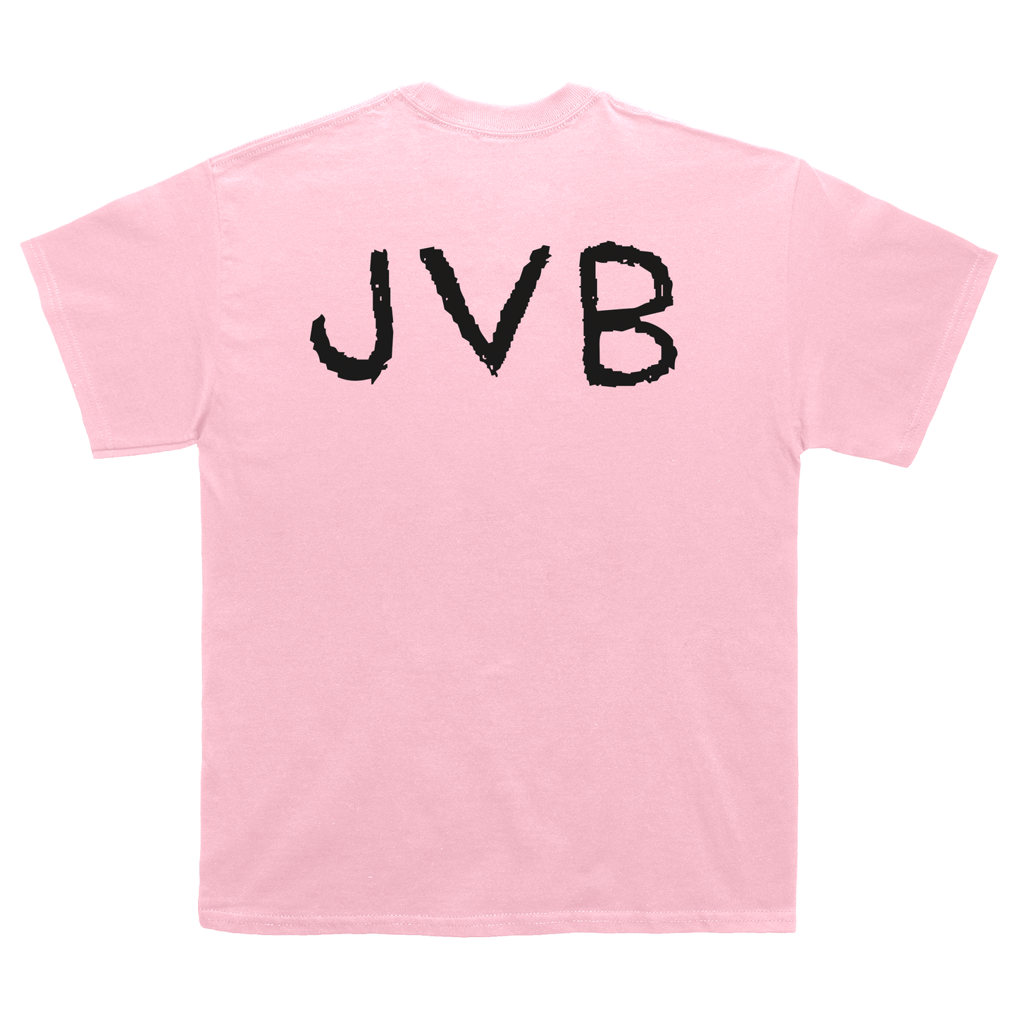 Pink Joey Valence & Brae t-shirt with 'JVB' printed on the back 