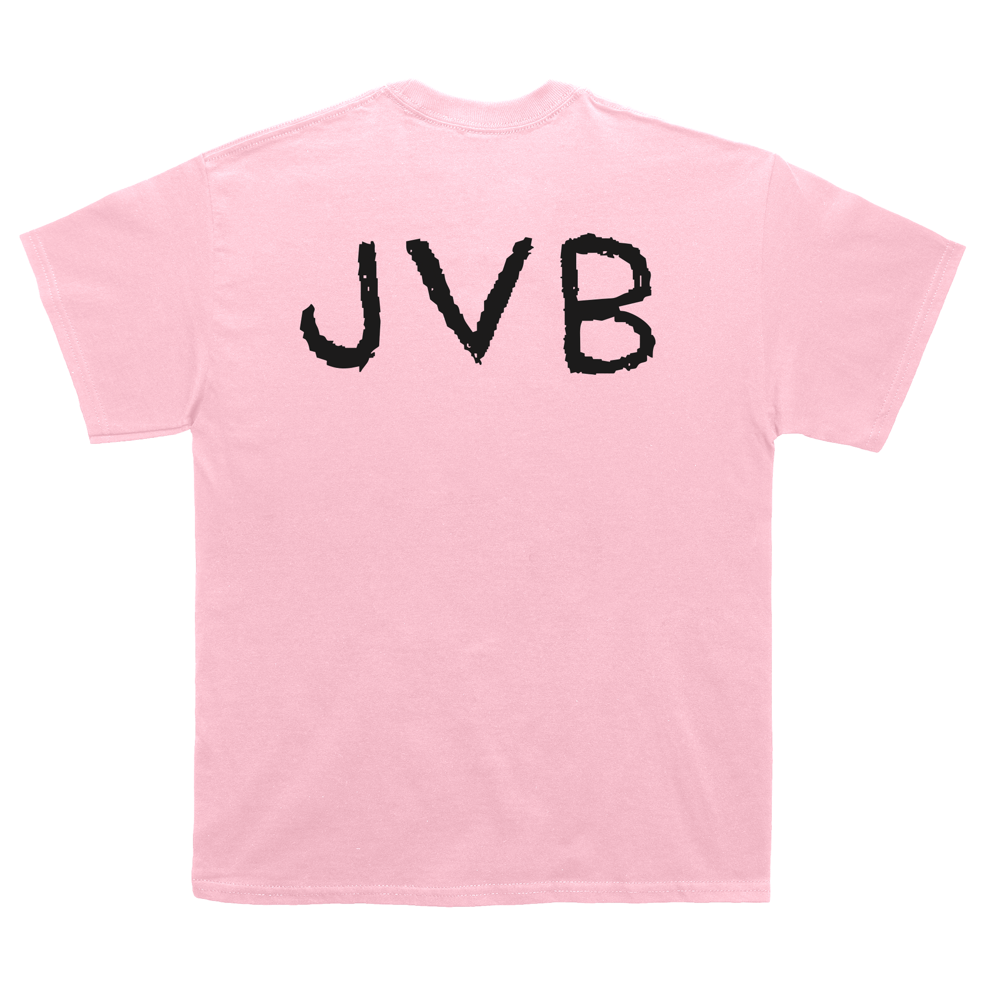 Pink Joey Valence & Brae t-shirt with 'JVB' printed on the back 
