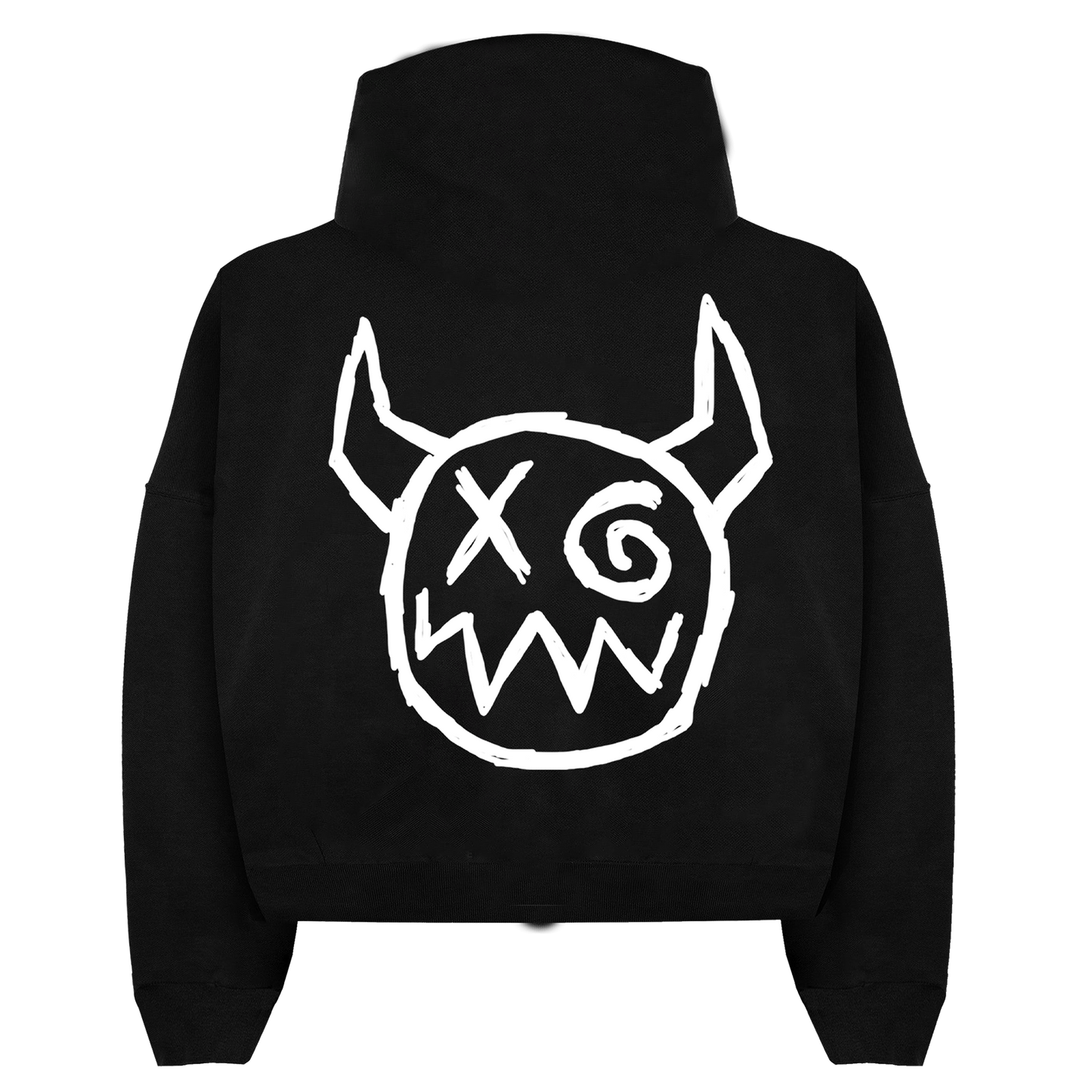 Black Joey Valence & Brae hoodie with a white graphic design on the back 