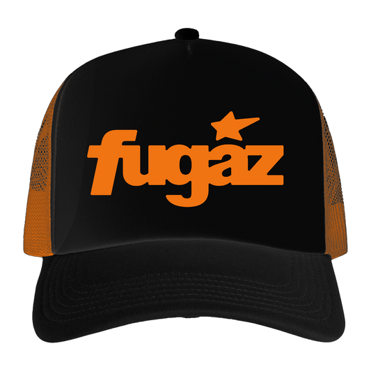 Fugaz Trucker Cap | Black and Orange