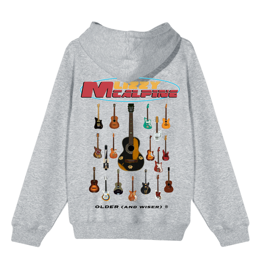 Older (and Wiser) Guitar Hoodie - Grey