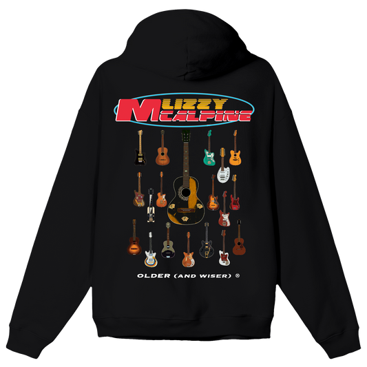 Older (and Wiser) Guitar Hoodie - Black