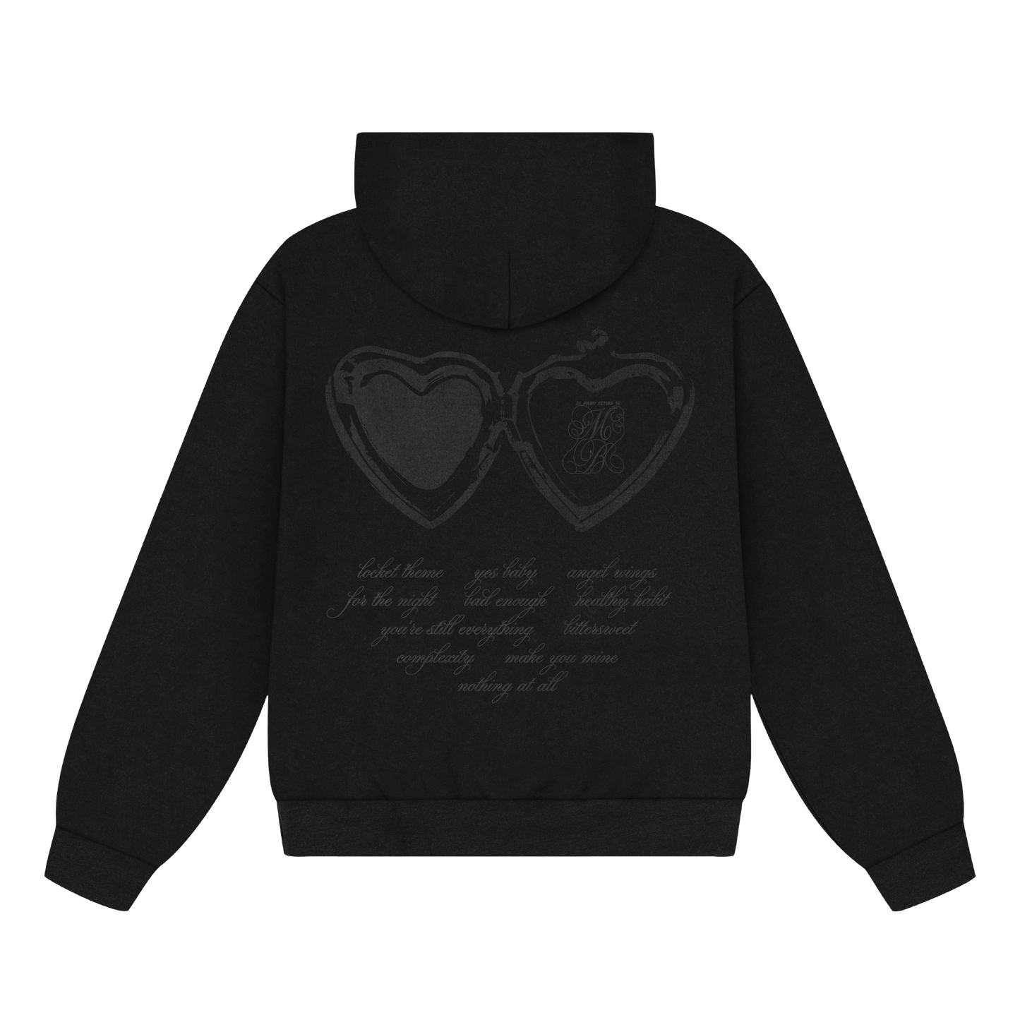 locket rhinestone hoodie