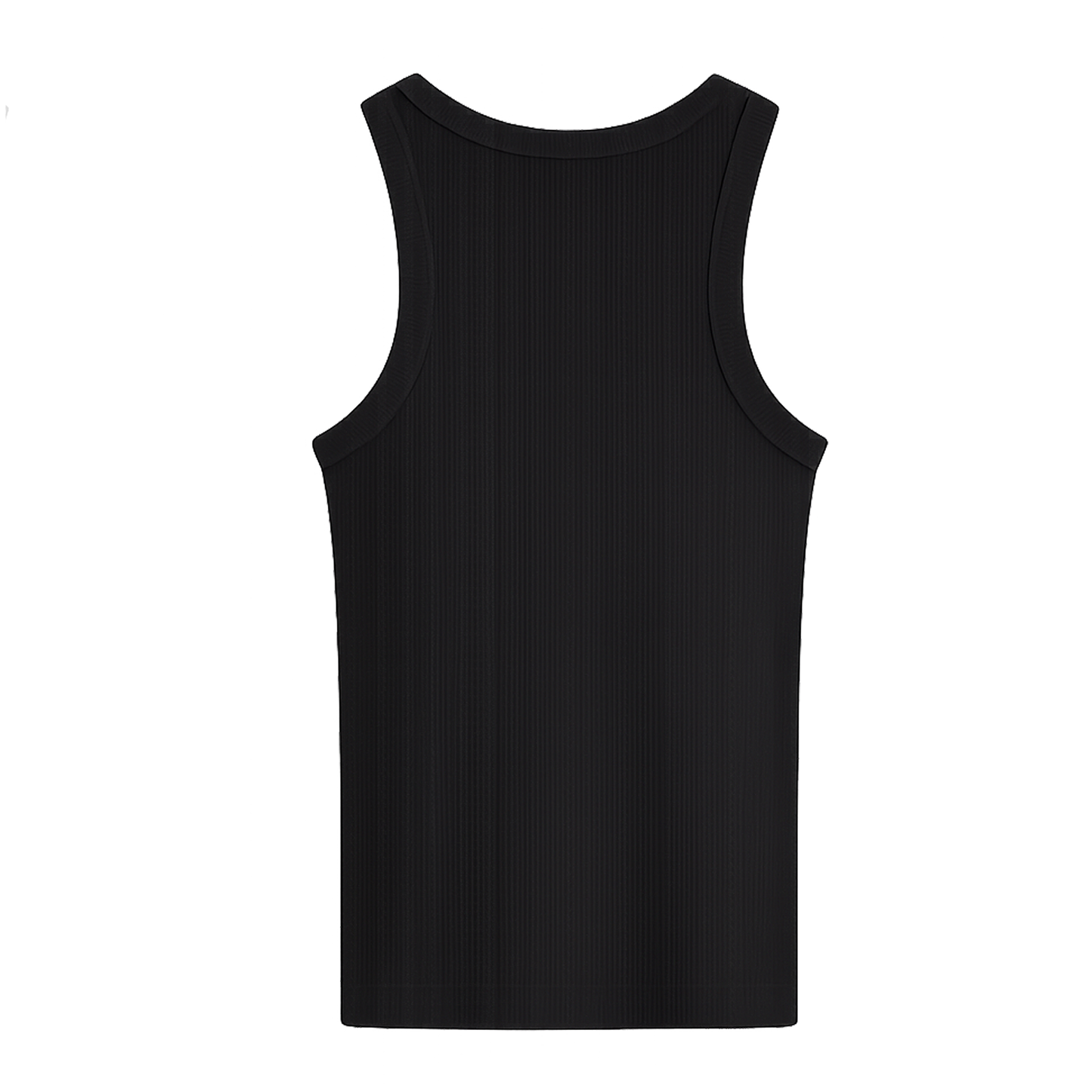 Black tank top with a plain back