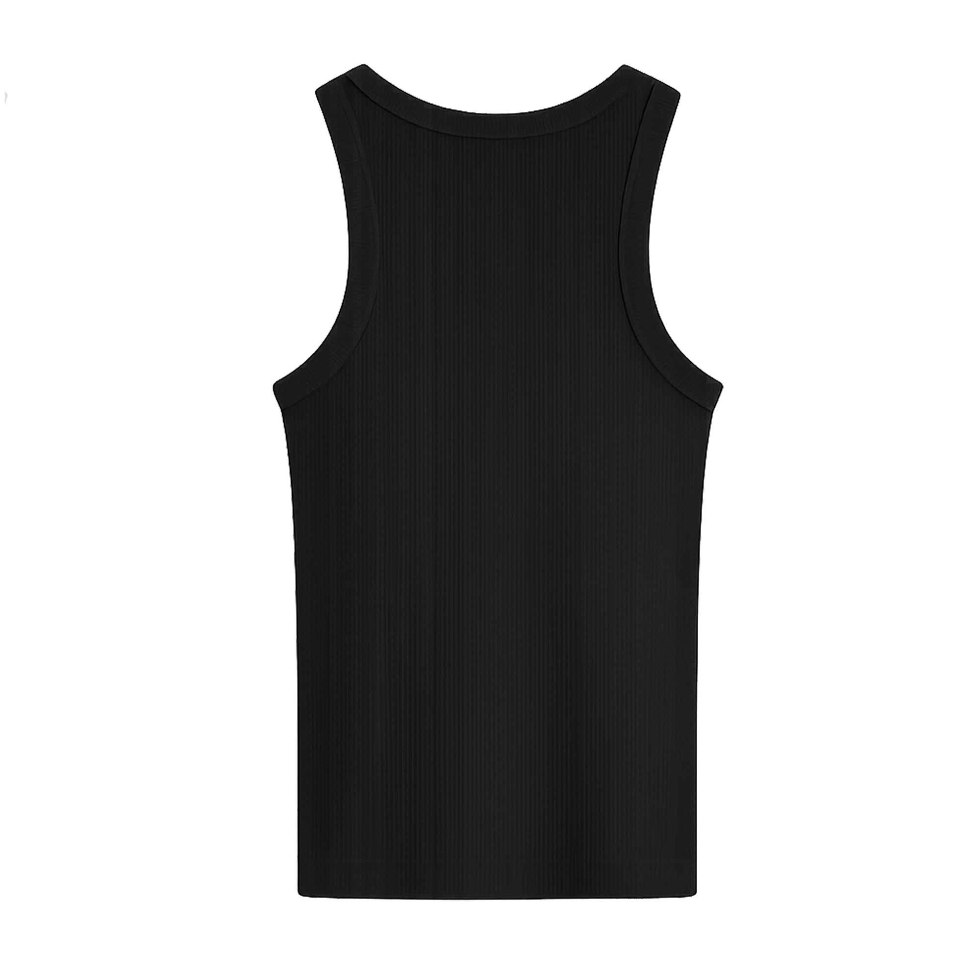 Black tank top with a plain back