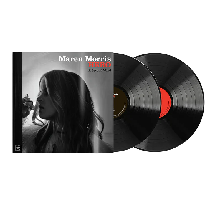 Vinyl record set with Maren Morris album cover featuring a silhouette of a woman.
