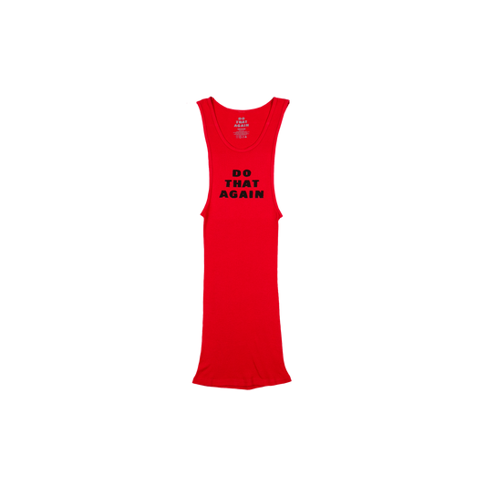 Do That Again Red Ribbed Tank (Set Of 3)