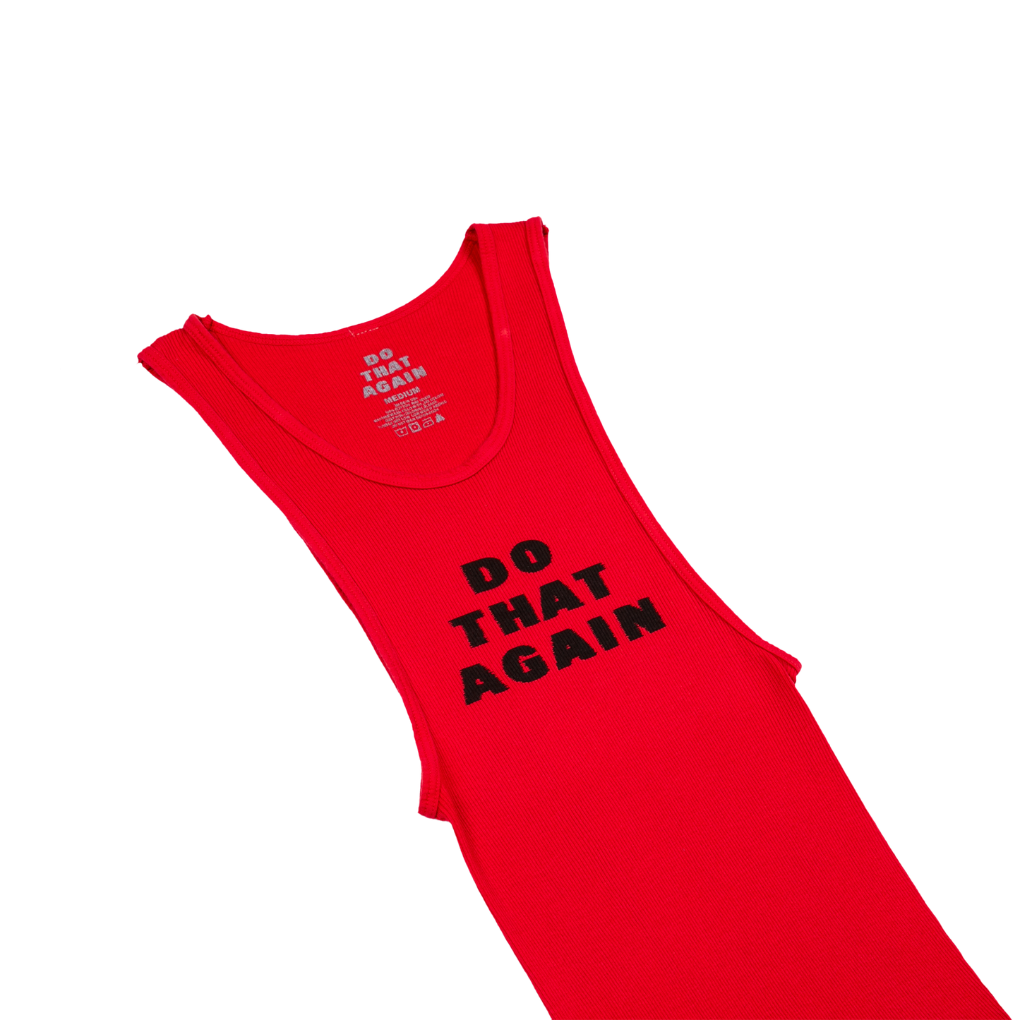 Do That Again Red Ribbed Tank (Set Of 3)