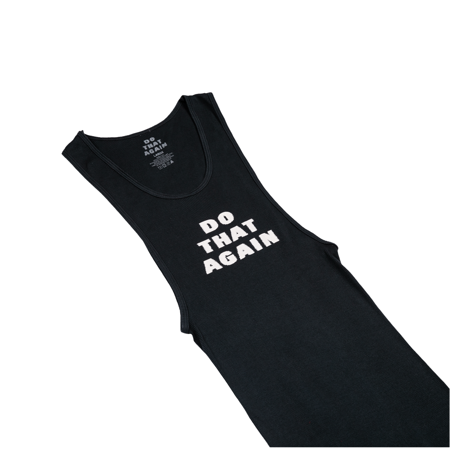 Do That Again Black Ribbed Tank (Set Of 3)