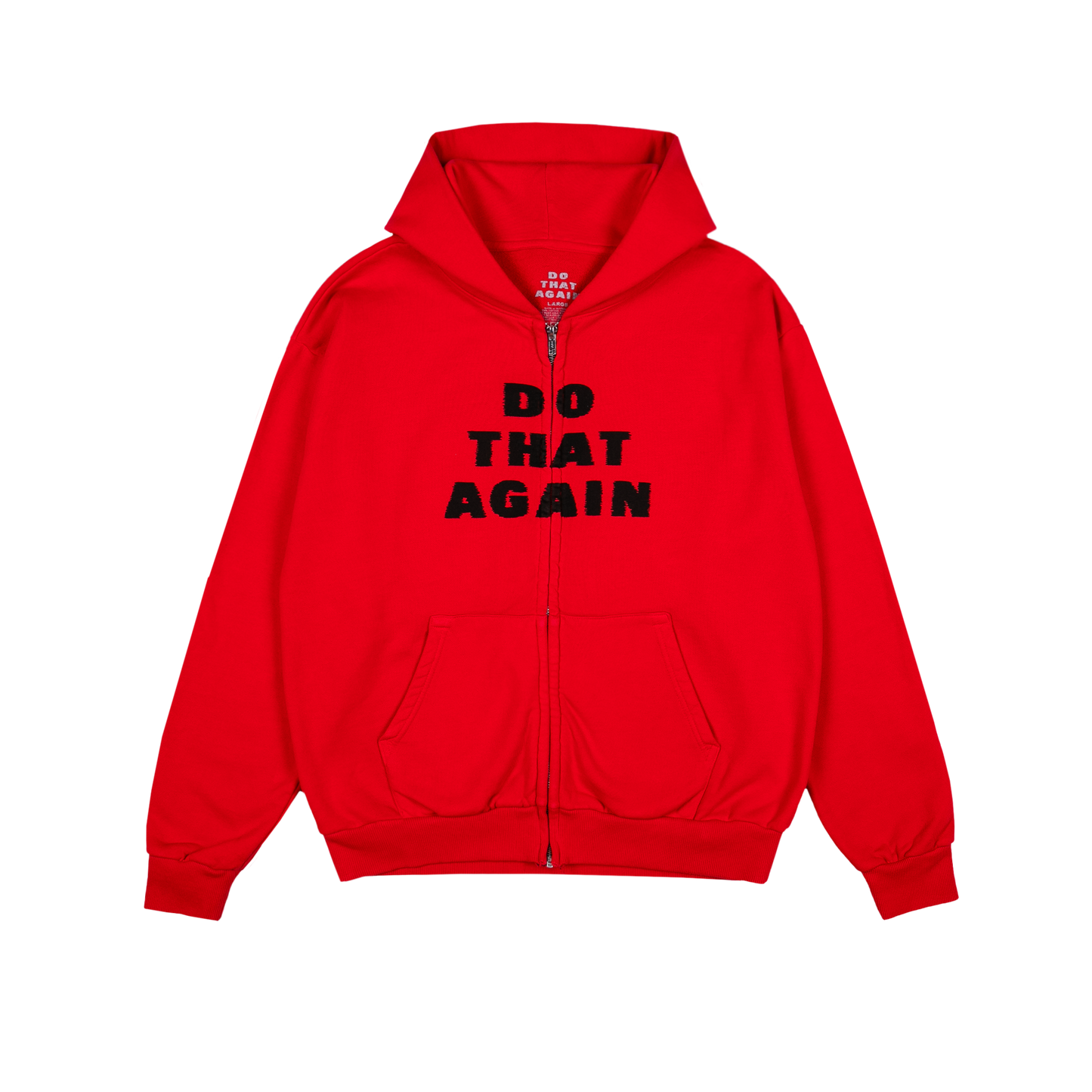 Do That Again Red Zip Hoodie