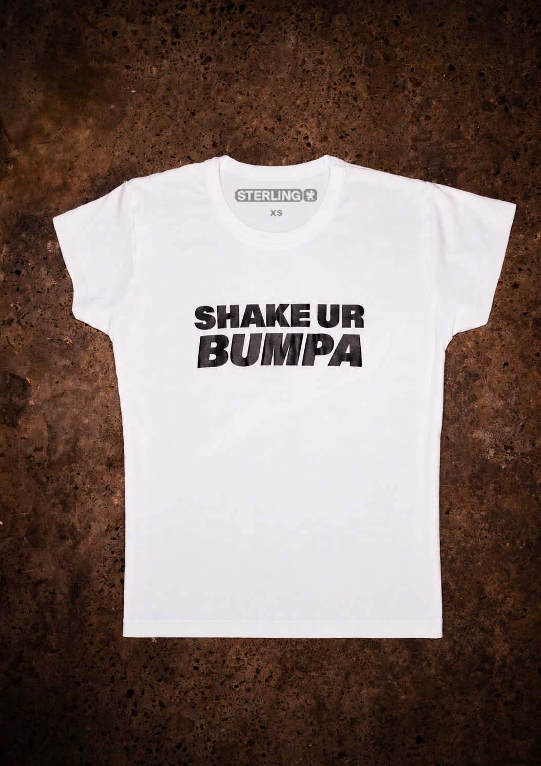 Shake Ur Bumpa | White Baby Tee