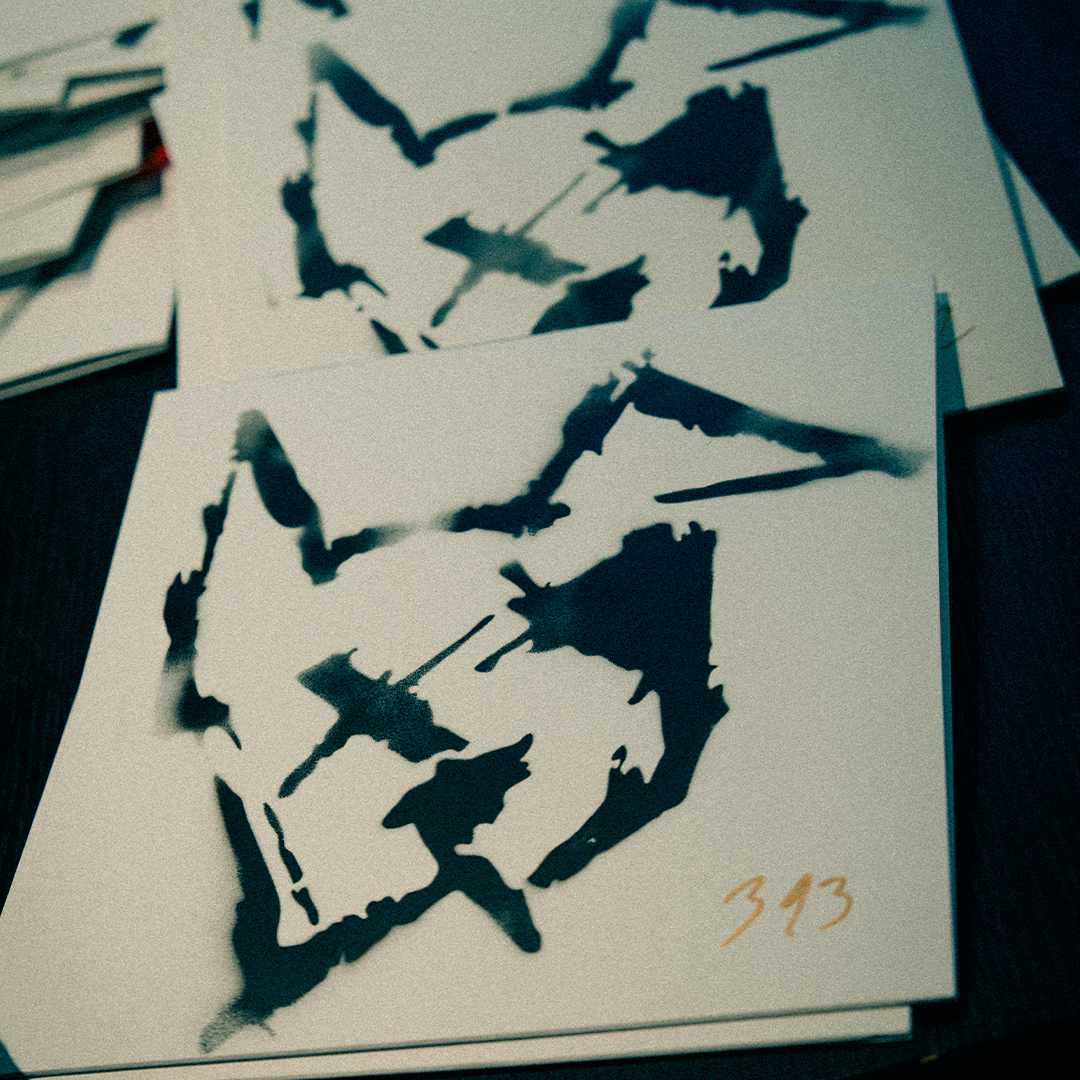 Stray Dogs | Spray Painted While Label Vinyl